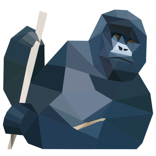 SVG Low poly gorilla