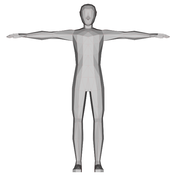 SVG Low poly human male
