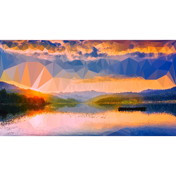 SVG Low poly lake