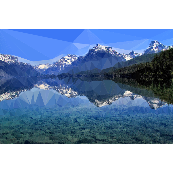 SVG Low poly lake vector image