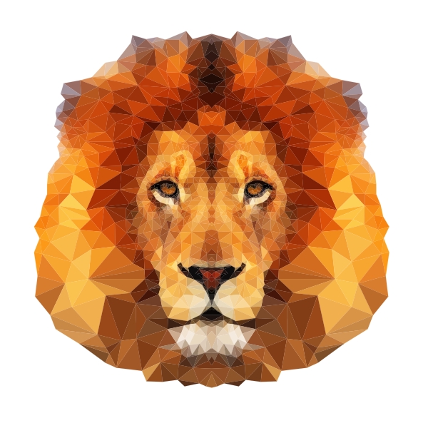SVG Low Poly Lion Face