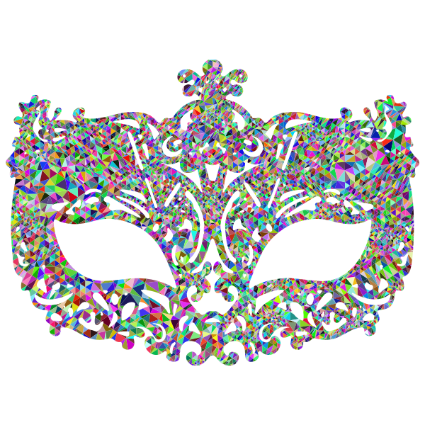 SVG Low Poly Prismatic Carnival Mask