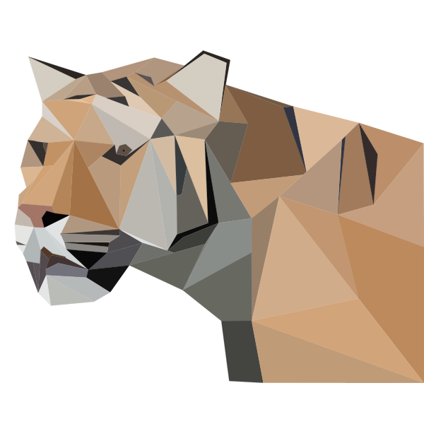 SVG Low Poly Tiger