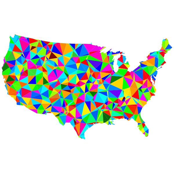 SVG Low poly USA map