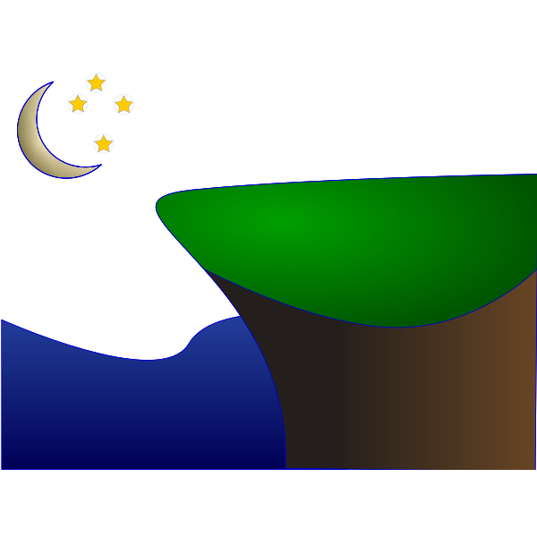 SVG Lua e as Estrelas