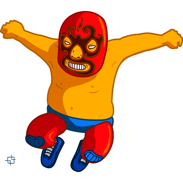 SVG Luchador vector clip art