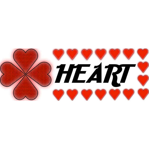 SVG Lucky heart vector illustration