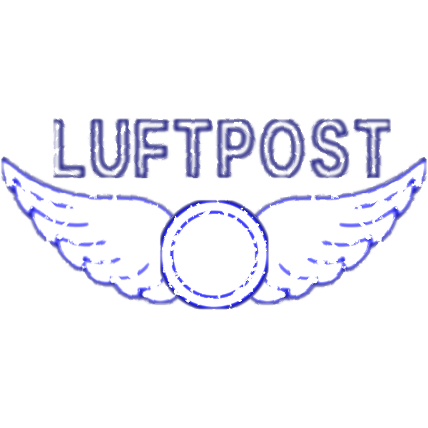 SVG Luftpost air mail stamp vector illustration