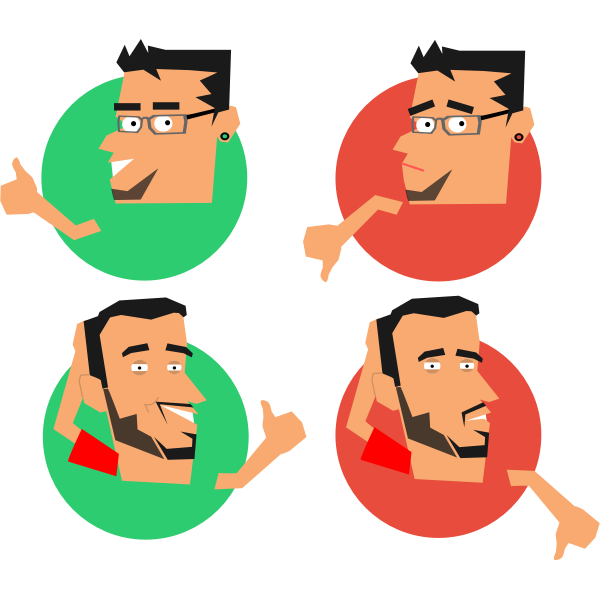 SVG luiz e rafael like dislike