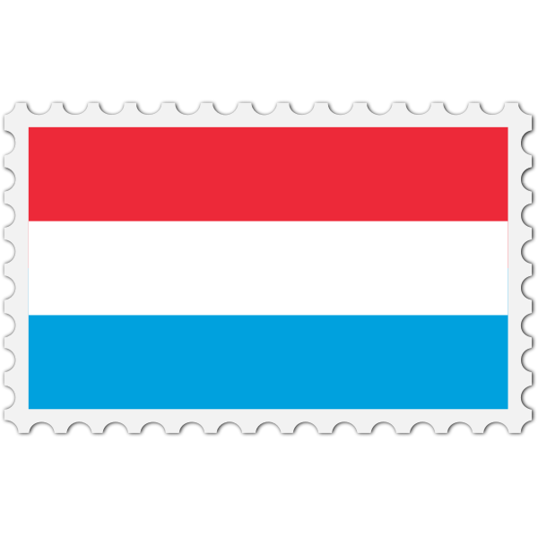 SVG Luxembourg flag stamp