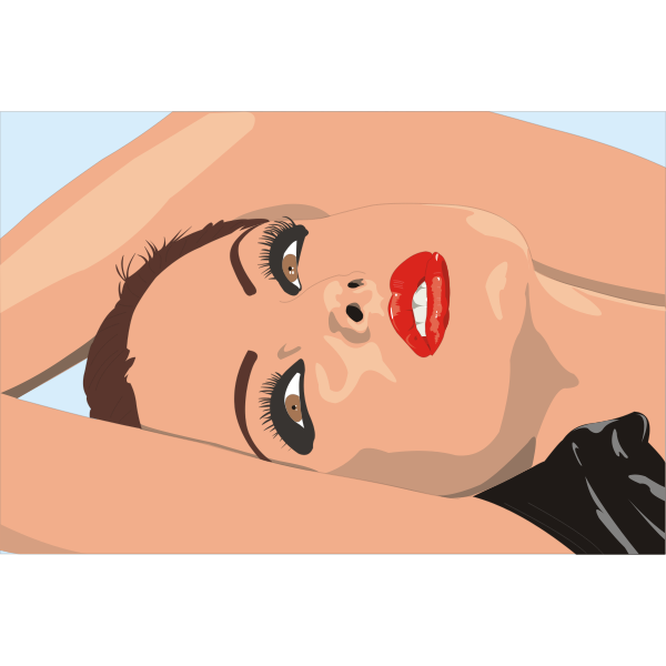 SVG Lying woman with makeup vector illustration