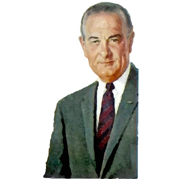 SVG Lyndon B Johnson portrait vector image