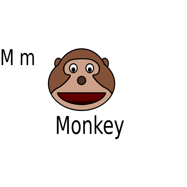 SVG M for monkey