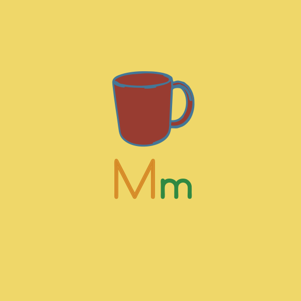 SVG M is for mug vector image