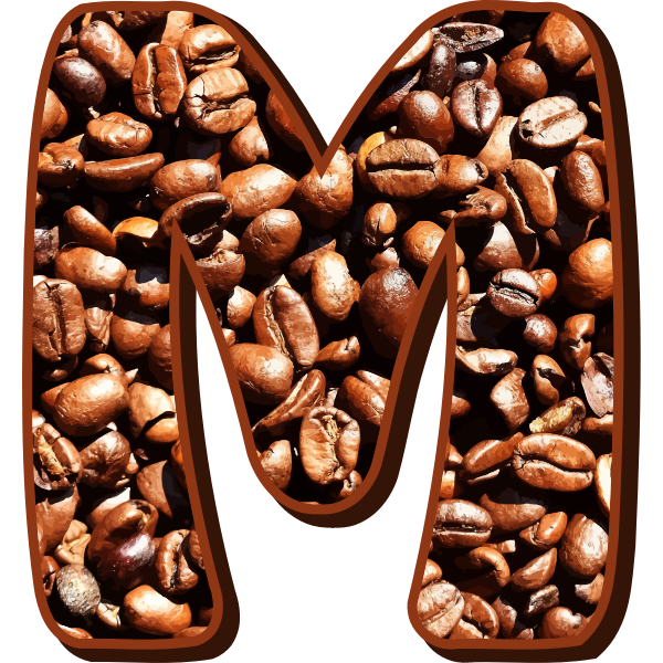 SVG M with coffee beans