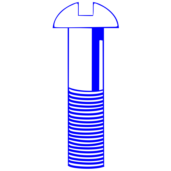 SVG Machine Screw - Blue