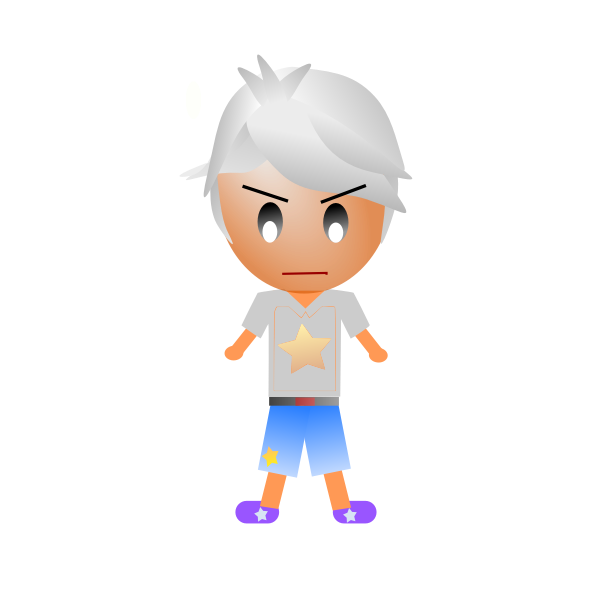 SVG Mad cartoon boy