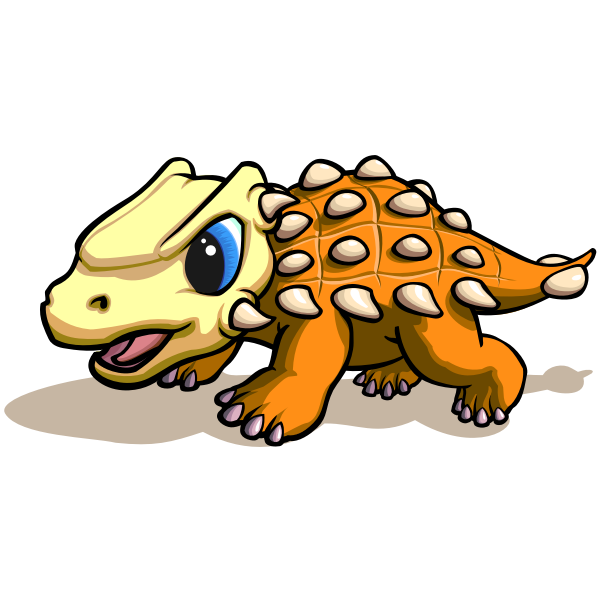 SVG Mad dinosaur in cartoon style