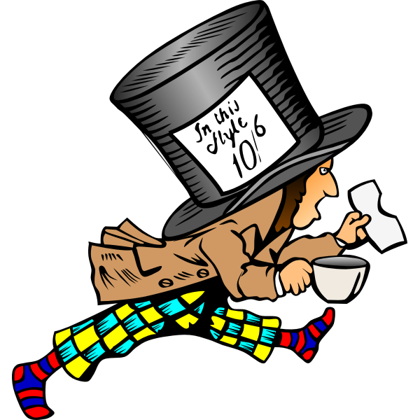 SVG Mad hatter vector image