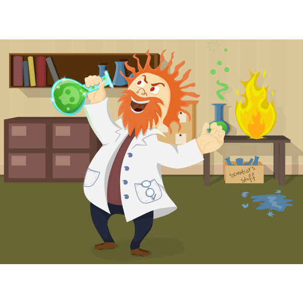 SVG Mad scientist vector clip art