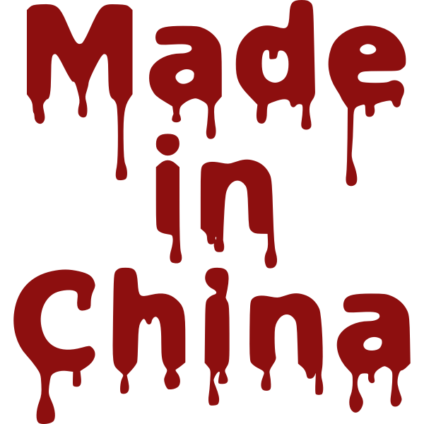 SVG Made in China bloody sign vector image