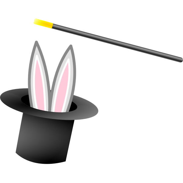 SVG Magic hat and wand vector graphics