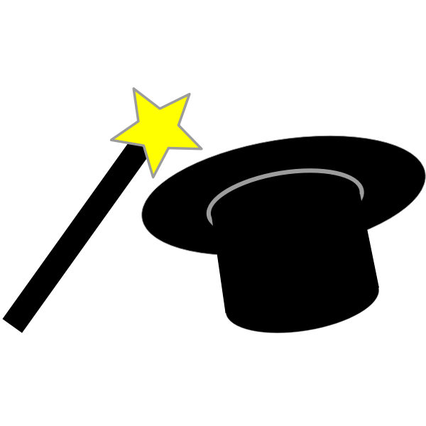 SVG Magic wand and hat