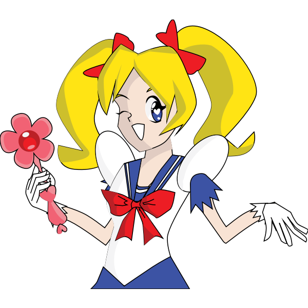 SVG Magical girl vector image