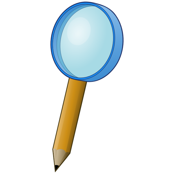 SVG Magnifying pencil vector image