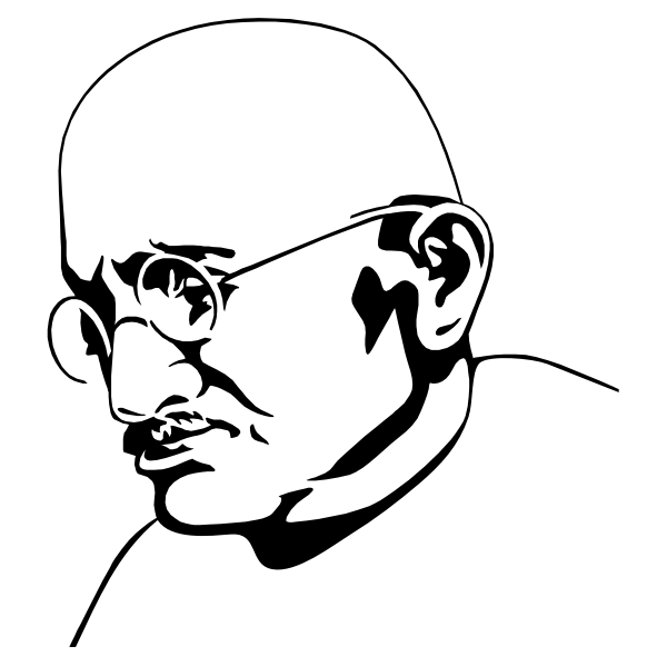 SVG Mahatma Gandhi portrait