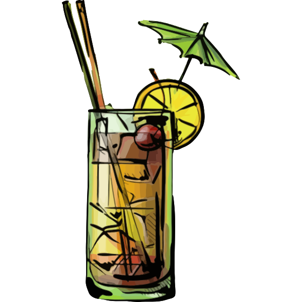 SVG Mai tai cocktail