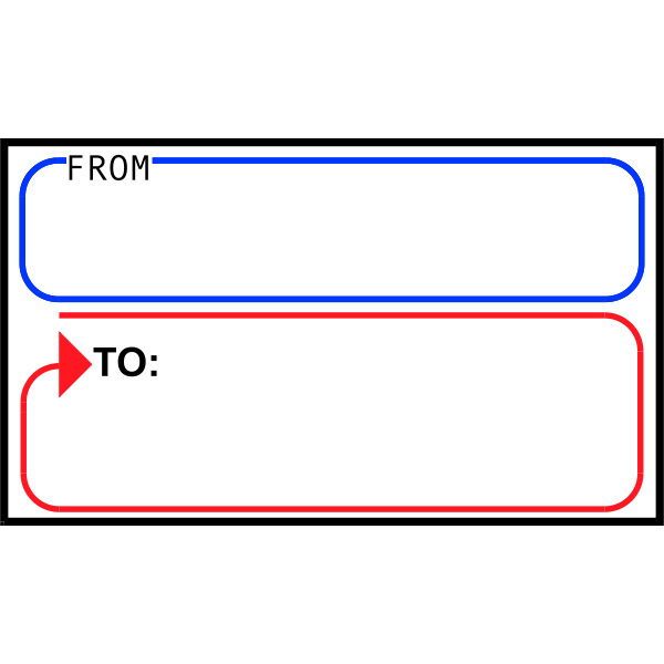 SVG Mail label