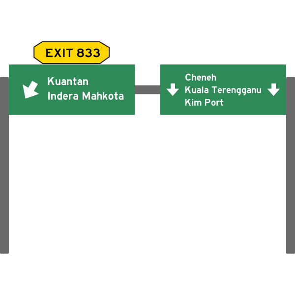 SVG Malaysia expressway Road sign