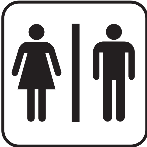 SVG Male and female toilet sign vector drawing