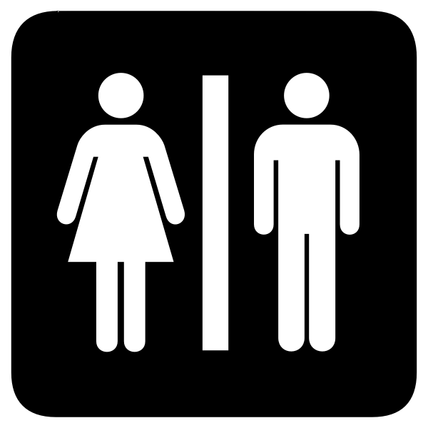 SVG Male and female toilete sign vector drawing
