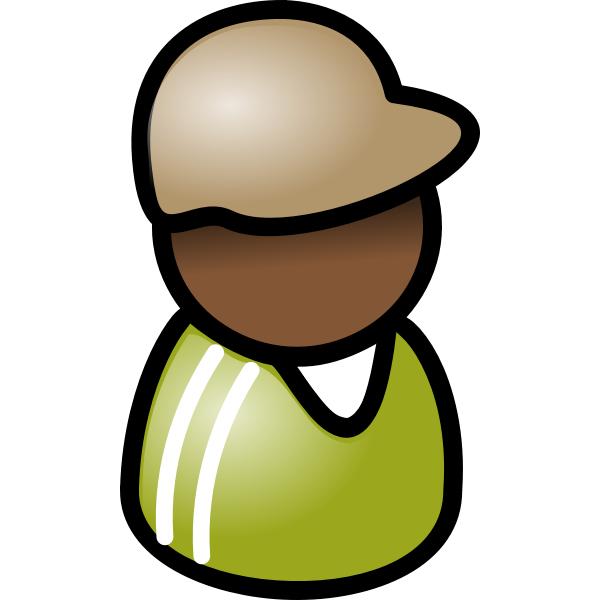 SVG Male black Indian telephone operator icon vector graphics