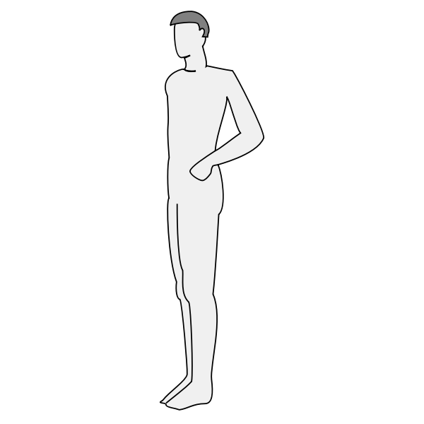 SVG Male body silhouette vector