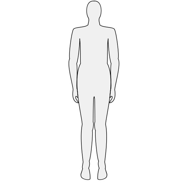 SVG Male body silhouette vector graphics