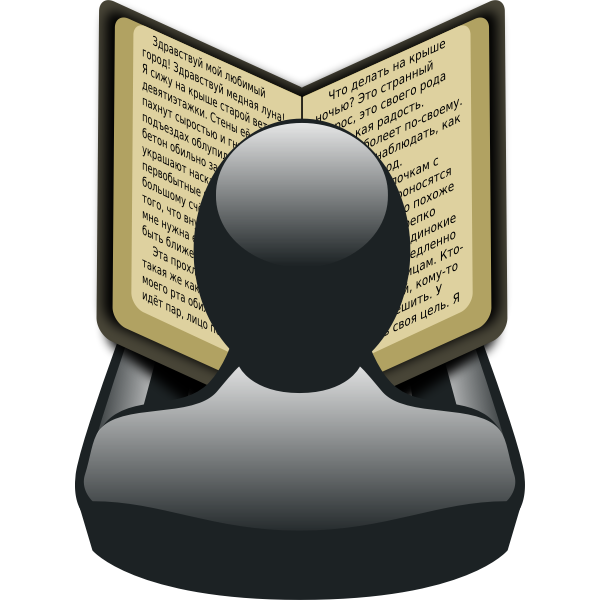 SVG Male book reader