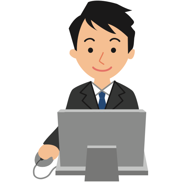 SVG Male computer user vector drawing