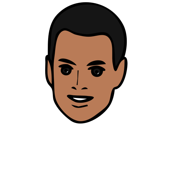 SVG Male face clip art