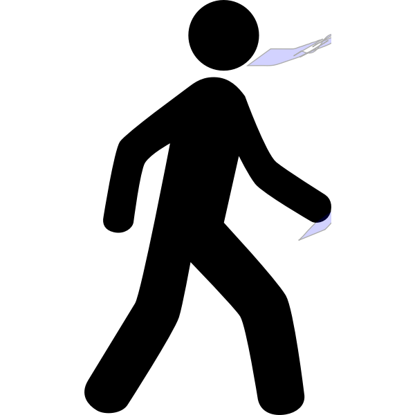 SVG Male figure with papers