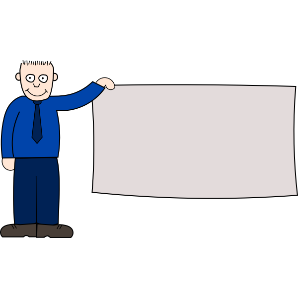 SVG Male holding sign