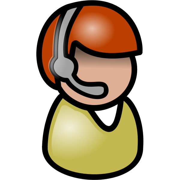 SVG Male Indian telephone operator icon vector drawing