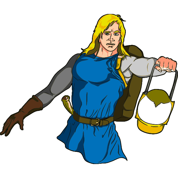 SVG Male Medieval Adventurer with Lantern