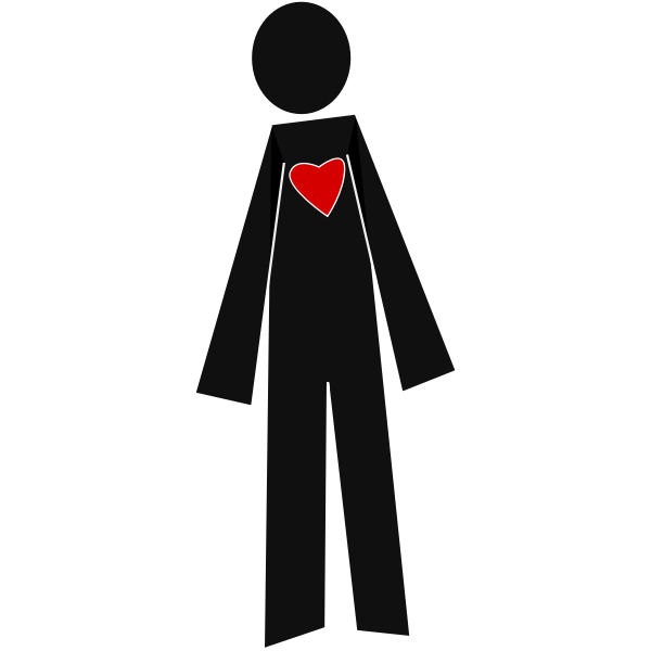 SVG Male person with heart vector graphics