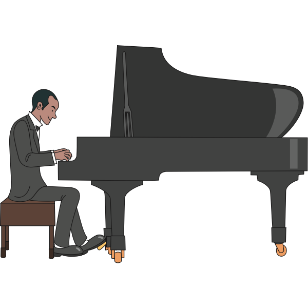 SVG Male pianist