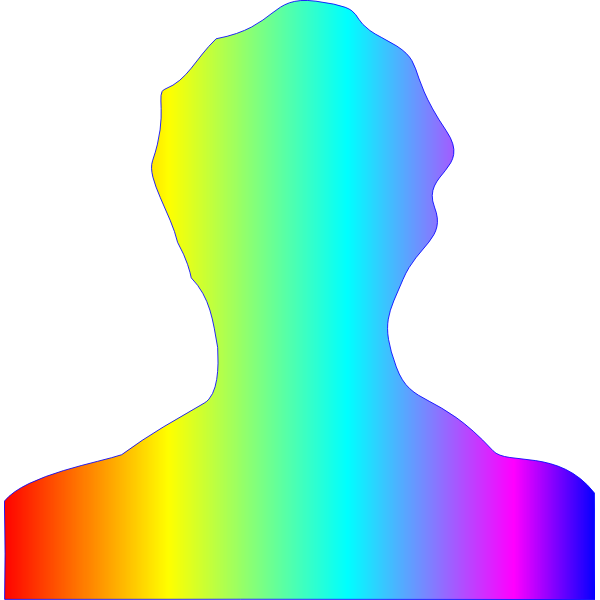 SVG Male silhouette rainbow colors