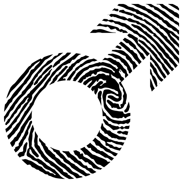 SVG Male symbol fingerprint