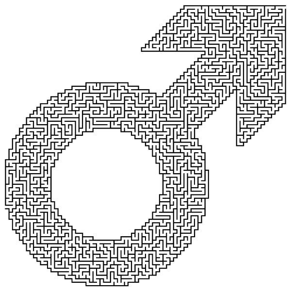 SVG Male symbol maze